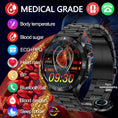 Load image into Gallery viewer, Blood Sugar Smart Watch Blood Lipid Uric Acid Health Monitor Sport Watch Smart ECG+PPG HD Bluetooth Call AI Voice Smartwatch SOS
