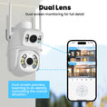Load image into Gallery viewer, TAITAS 8MP 4K PTZ Wifi Camera Dual Lens Dual Screen Ai Human Detect Auto Tracking Wireless Outdoor Surveillance Camera iCSee
