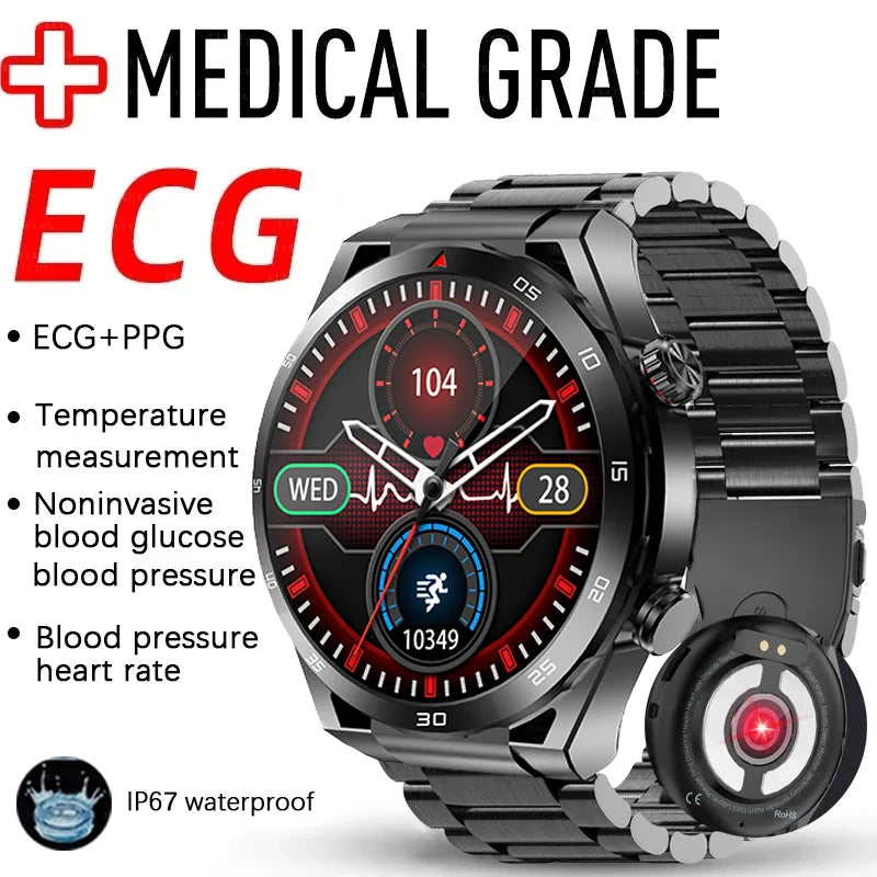 2024 Follow Health Blood Sugar Smartwatch ECG Smart Watches Monitoring Non-invasive Blood Glucose 1.39-inch Touch Large Screen - M atlas