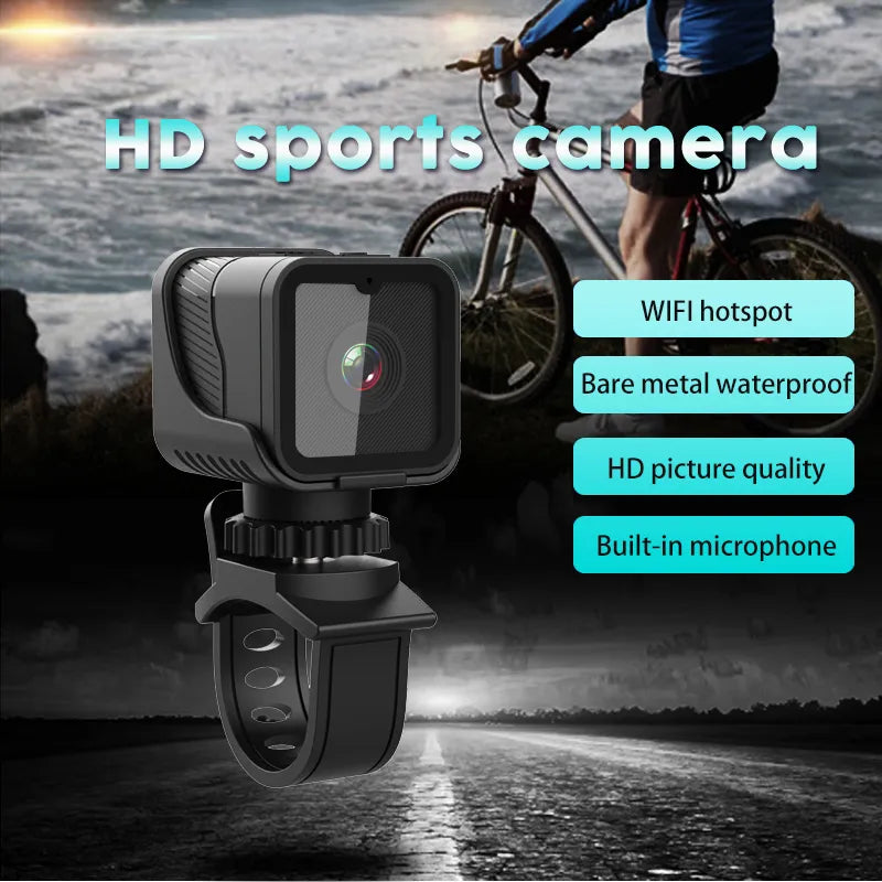 1080p high-definition portable sports mini camera with hotspot WiFi waterproof camera, motorcycle and bicycle driving recorder - M atlas