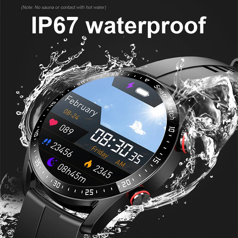 New 2023 ECG+PPG Smart Watch Bluetooth Call Music player Man Watch Sports Waterproof Luxury Smartwatch For Android ios - M atlas
