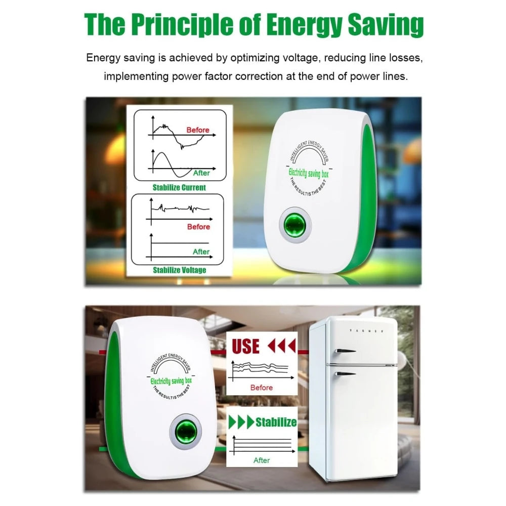 Smart Electricity Saving Box Power Saver Intelligent Energy Saver Power Factor Saving Device Cost Reducing for Household Office - M atlas