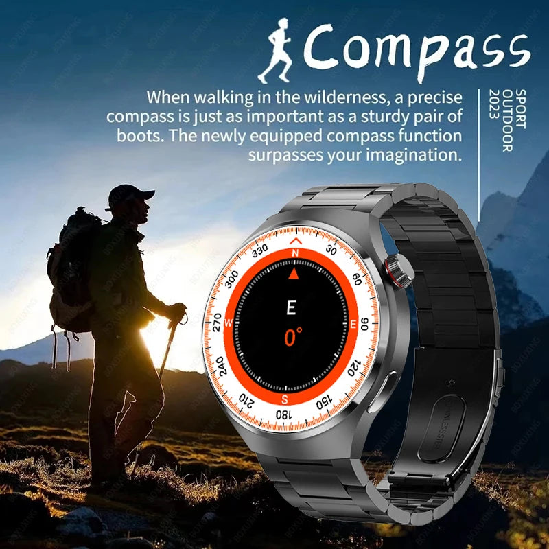 For Huawei Watch 4 Pro Smart Watch Men GPS Sports Tracker 1.53" HD Screen NFC Blood Sugar Watches Bluetooth Call SmartWatch Man - M atlas