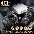 Load image into Gallery viewer, TiESFONG 360 Dash Cam M8S 4CH HD 4*1080P for Car DVR 24H Parking Monitor Video Recorder Night Vision WiFi Built-in GPS 256GBmax - M atlas
